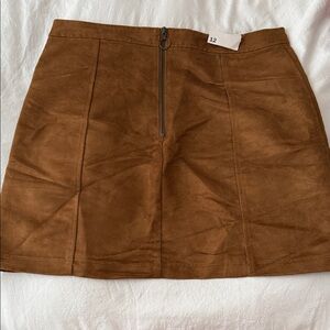 Old Navy Brown Faux Leather Mini Skirt